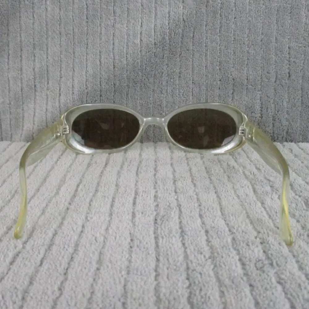 New Divine Eyewear Athena Pearl White / Amber Sunglasses